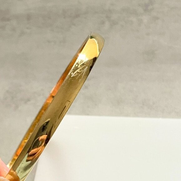 Kate Spade New York Idiom Heart of Gold Yellow Plated Bangle Bracelet 2.5" - Picture 5 of 6